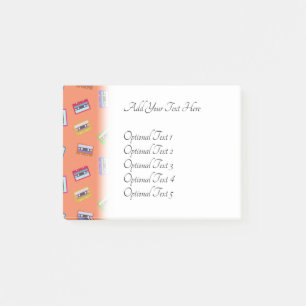 Cassette Tape Retro Vintage Lover Colourful Mixtap Post-it Notes