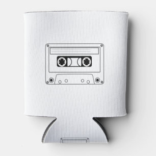 Cassette Tape Silhouette Can Cooler