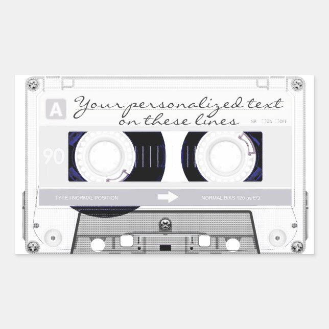 Cassette tape - white - sticker (Front)