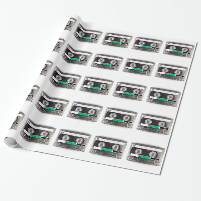 Cassette Tape Wrapping Paper (Unrolled)