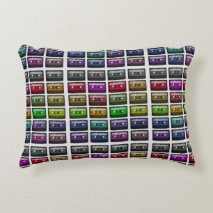 CASSETTE TAPES RETRO MUSIC LOVER  ACCENT PILLOW