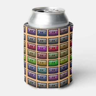 CASSETTE TAPES RETRO MUSIC LOVER CAN COOLER