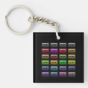 CASSETTE TAPES RETRO MUSIC LOVER KEYCHAIN