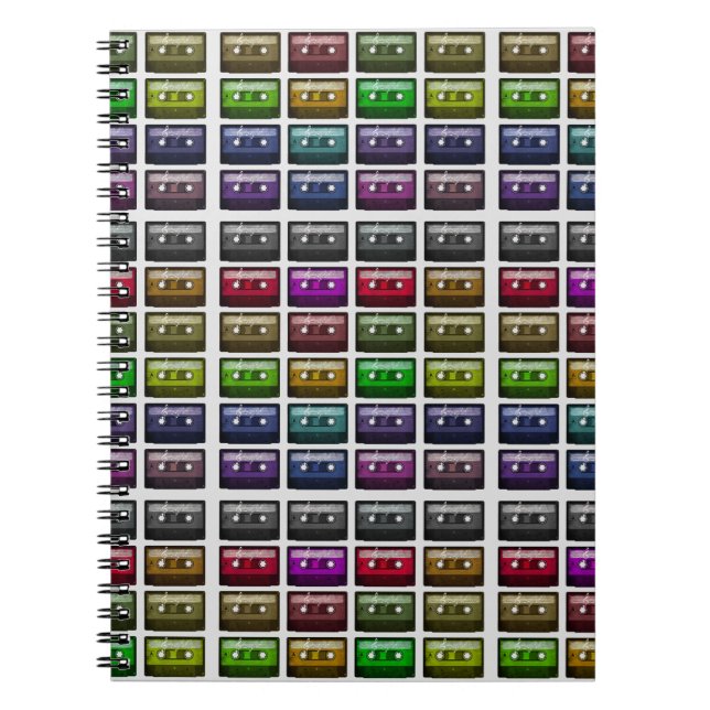 CASSETTE TAPES RETRO MUSIC LOVER  NOTEBOOK (Front)