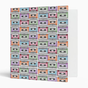 Cassette Tapes Retro Pattern Binder
