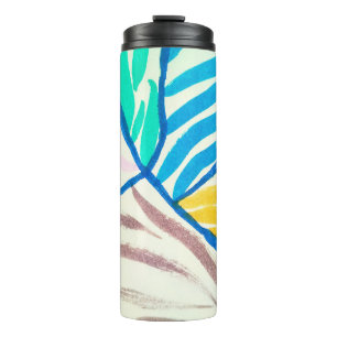 Cassette tapes retro seamless pattern. Vintage des Thermal Tumbler