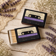 Cassettes Rétro Violets en Boîtes d'Allumettes pou