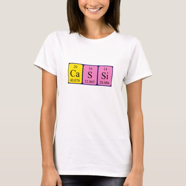 Cassi periodic table name shirt (Front)
