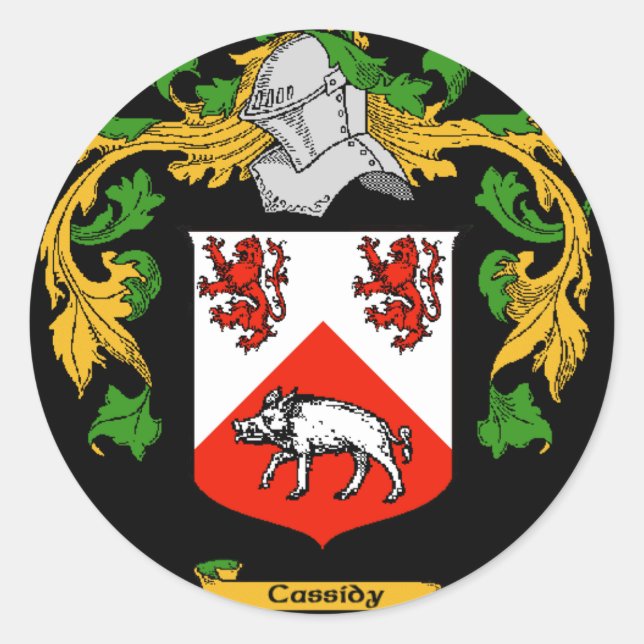 Cassidy Coat Of Arms - Family Crest Classic Round Sticker (Front)