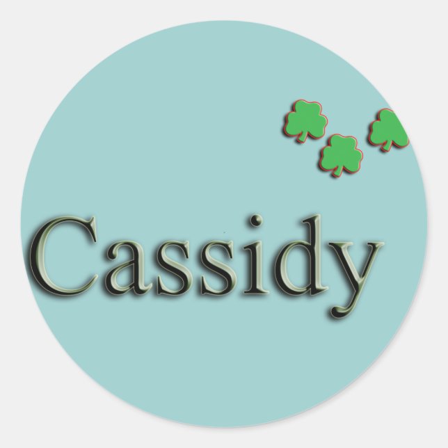 Cassidy Custom Classic Round Sticker (Front)