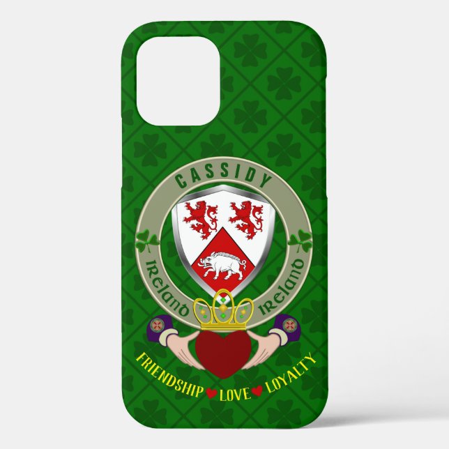 Cassidy Irish Shield & Claddagh Personalized   Case-Mate iPhone Case (Back)