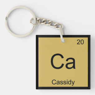 Cassidy Name Chemistry Element Periodic Table Keychain