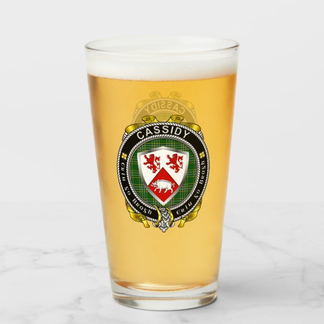 Cassidy/O'Cassidy  Irish Beer Glass (Front Filled)