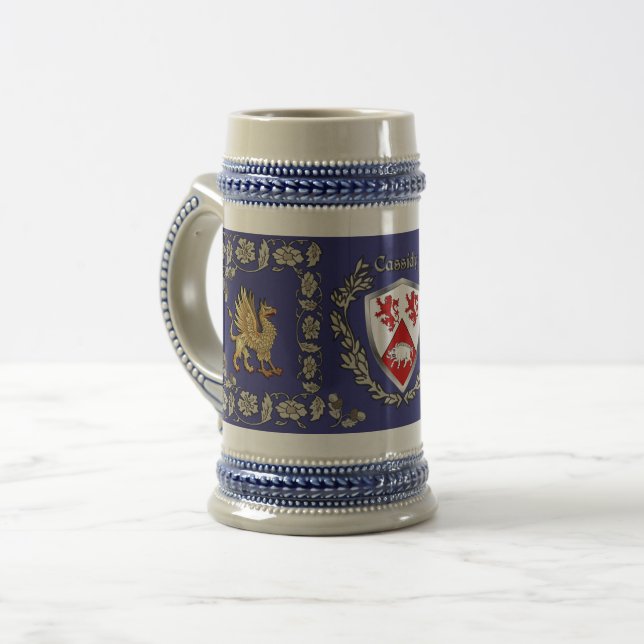 Cassidy/O'Cassidy Irish Shield Griffin Stein (Front Left)