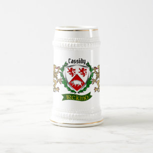 Cassidy/O'Cassidy Irish Shield Personalized Beer Stein