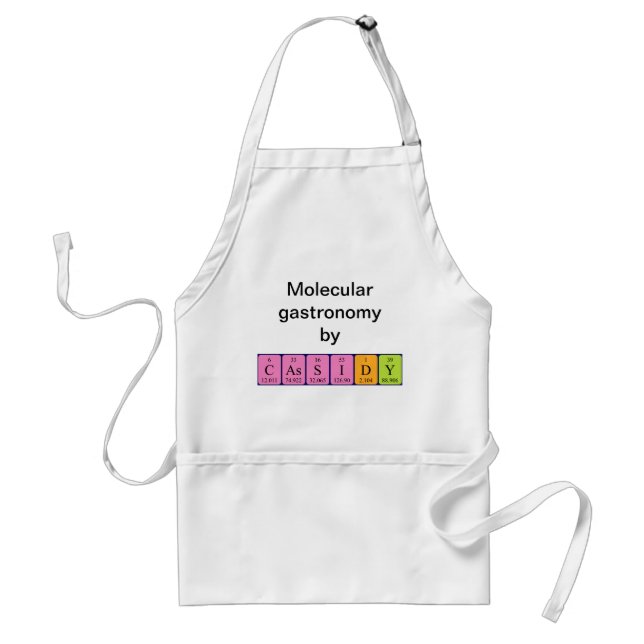 Cassidy periodic table name apron (Front)