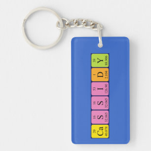 Cassidy periodic table name keyring