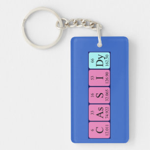 Cassidy periodic table name keyring