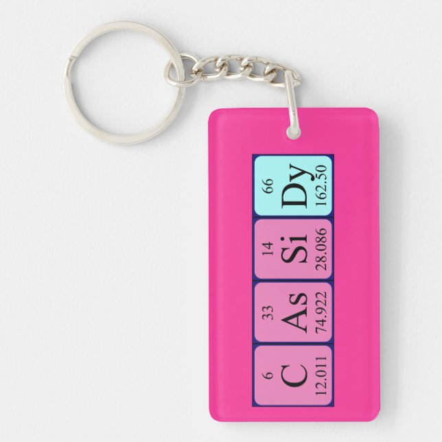 Cassidy periodic table name keyring (Front)