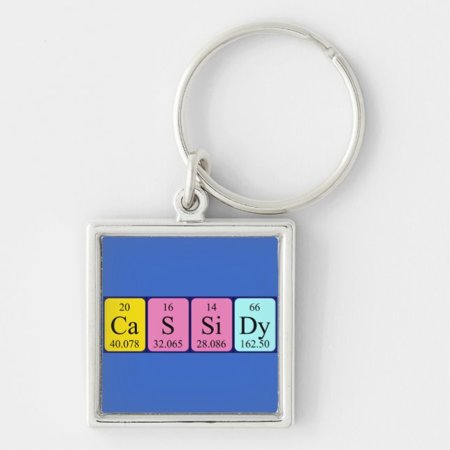 Cassidy periodic table name keyring (Front)