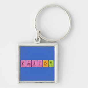 Cassidy periodic table name keyring