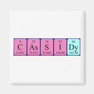 Cassidy periodic table name magnet
