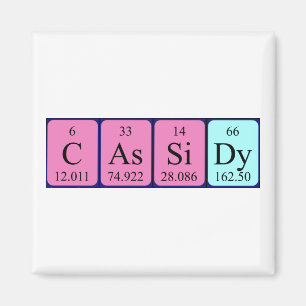 Cassidy periodic table name magnet