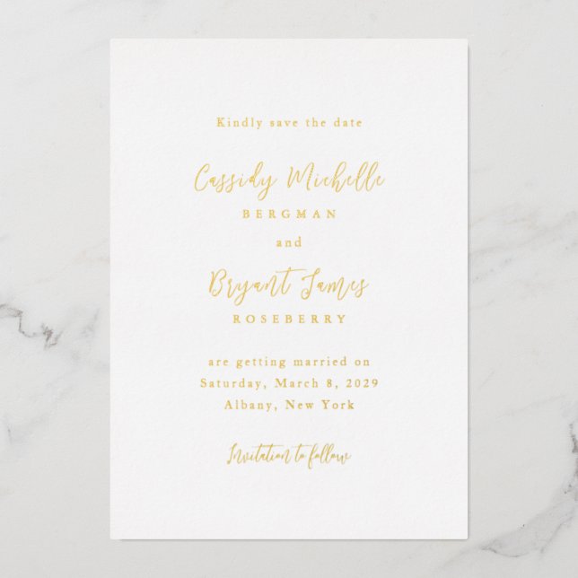 Cassidy Traditional Elegant Wedding Save the Date (Front)