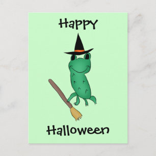 Cassie's Halloween Frog Postcard