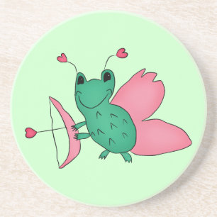 Cassie's Valentine's Day frog fairy Coaster