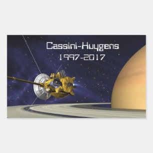 Cassini Huygens Saturn Mission Spacecraft Sticker