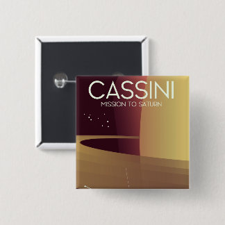 Cassini Mission to Saturn 2 Inch Square Button