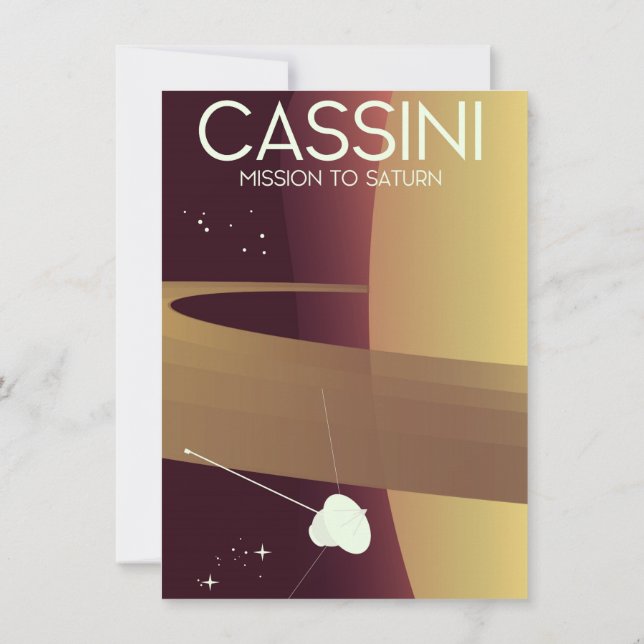 Cassini Mission to Saturn Invitation (Back)