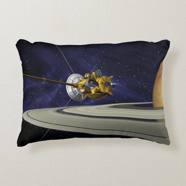 Cassini Saturn Orbit Insertion Accent Pillow (Front)