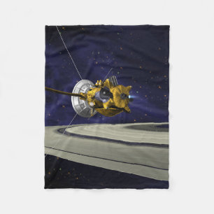 Cassini Saturn Orbit Insertion Fleece Blanket