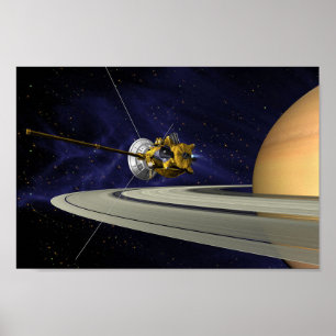 Cassini Saturn Poster