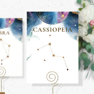Cassiopée Constellation, Numéro de table céleste