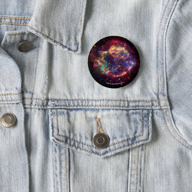 Cassiopeia A In Many Colours 2 Inch Round Button (In Situ)