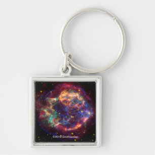 Cassiopeia A In Many Colours Keychain