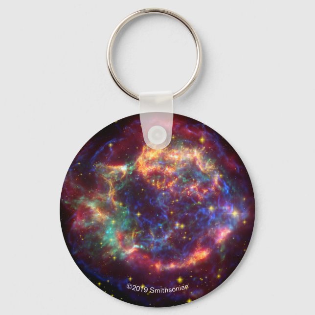 Cassiopeia A In Many Colours Keychain (Front)