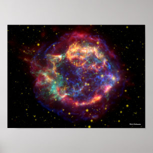Cassiopeia A In Many Colours Poster
