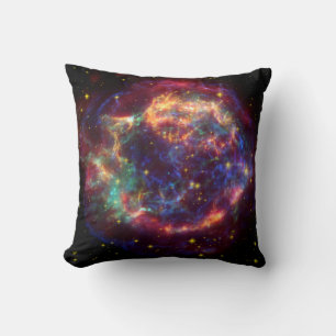 Cassiopeia A In Many Colours Throw Pillow