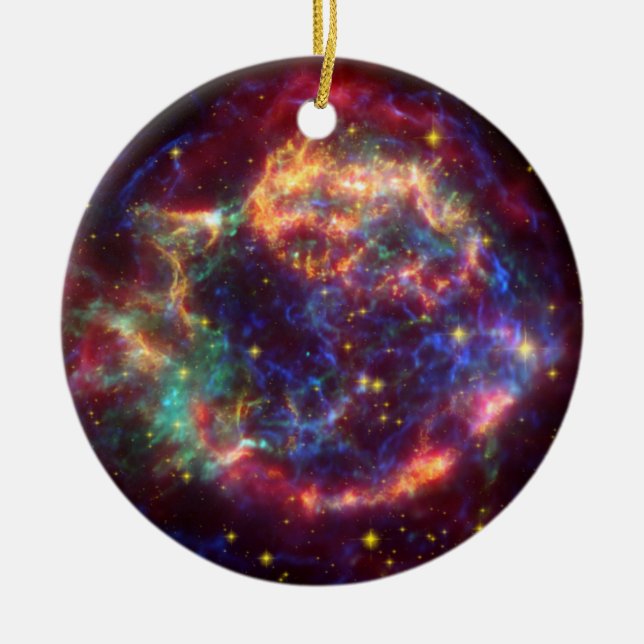 Cassiopeia Constellation Ceramic Ornament (Front)