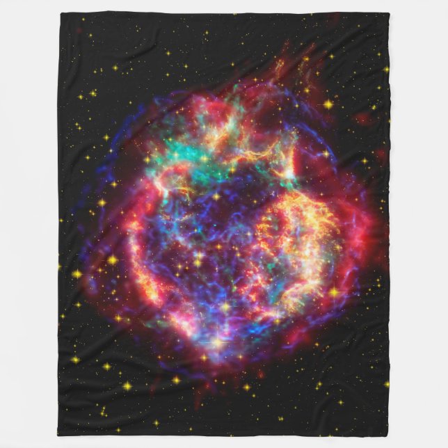 Cassiopeia, Milky Ways Youngest Supernova Fleece Blanket (Front)