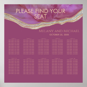 Cassis chic agate romantic elegant poster