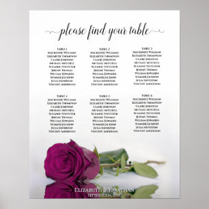 Cassis Rose pourpre 6 Tableau Mariage Tableau 