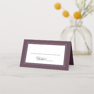 Cassis Wedding Elegant Chic Border Calligraphy Place Card