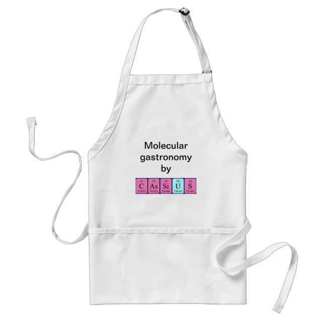 Cassius periodic table name apron (Front)