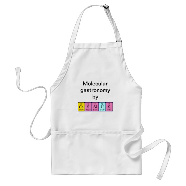 Cassius periodic table name apron (Front)