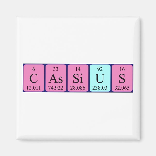 Cassius periodic table name magnet (Front)